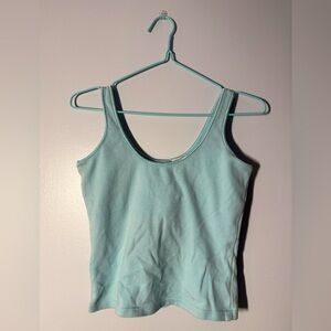 Light Blue Women's Cropped Tank Top Size Medium